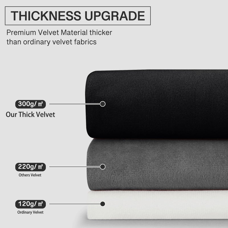 StangH Velvet Curtains 108 inches Long - Heavy-Duty Blackout Velvet Drapes Heat & Chill Resistant Window Panels for Villa/Patio Door, Grey, 52 by 108-inches, 2 Pcs - Image 5